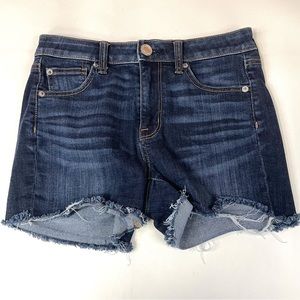 American Eagle Women’s 4 Hi Rise Shortie Shorts Jean Stretch Dark Wash #1401
